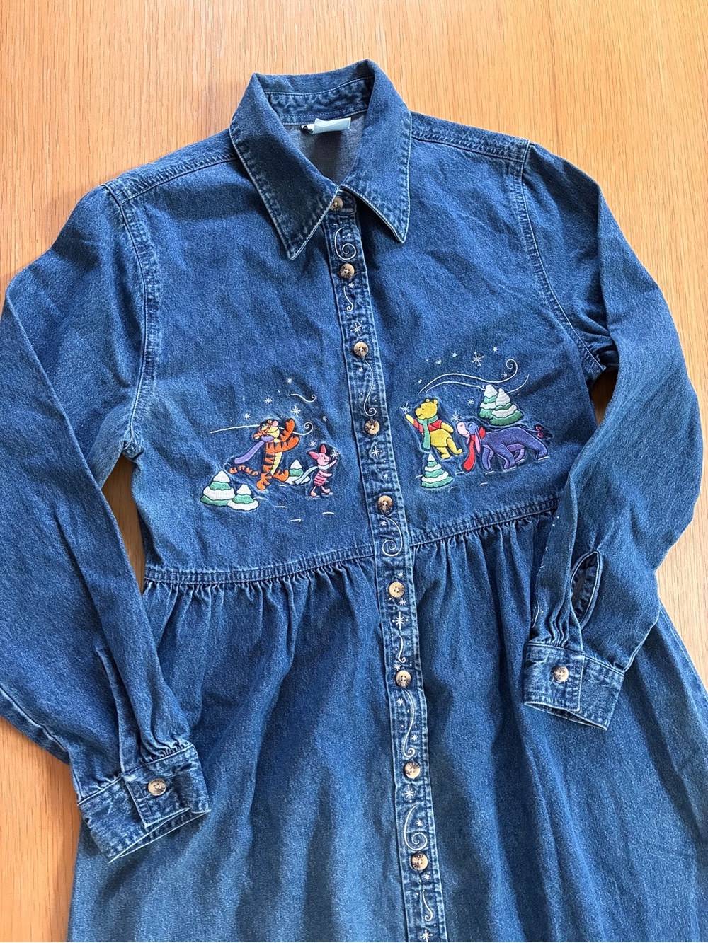 Disney-Vintage-Denim-Winter-Winnie The Pooh-Dress-Tigger-Eeyore-S